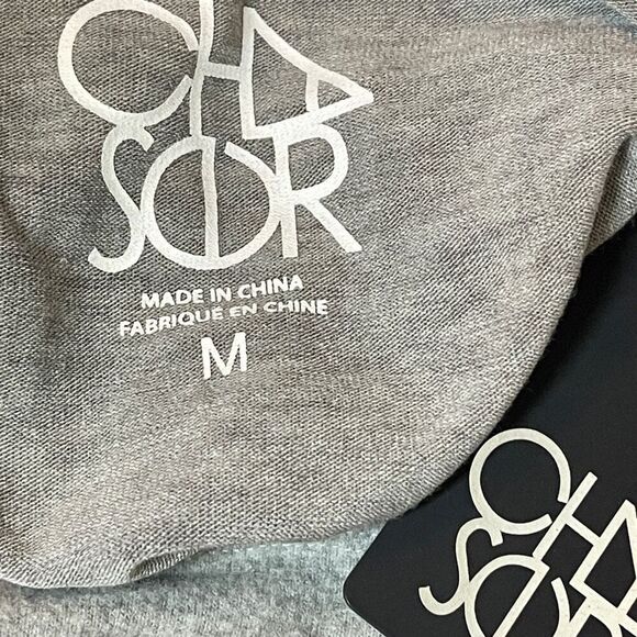 NWT CHASER Rosé so Passé Open Back Short Cut-Off Sleeve Cozy Top, Medium - Picture 4 of 5